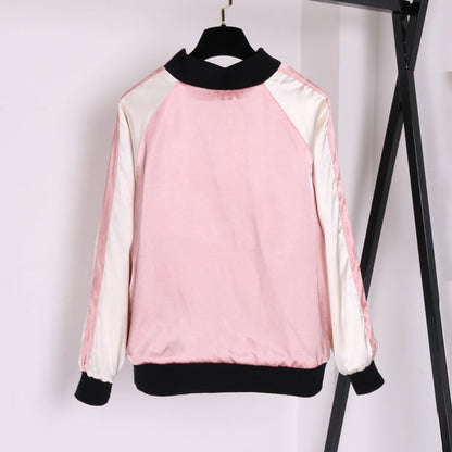 Sakura Zip Baseball Jacket SE21236