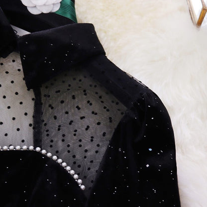 Sequins Velvet Elegant Dress SE21741