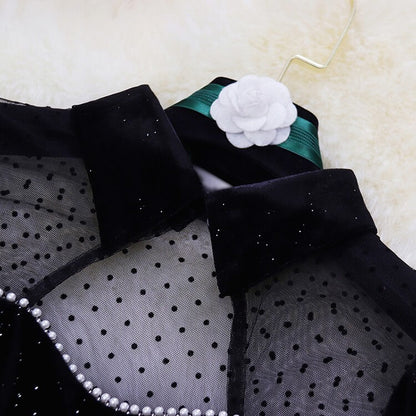 Sequins Velvet Elegant Dress SE21741
