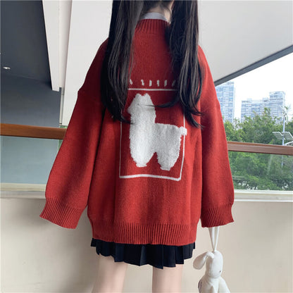 Sheep Knitted Cardigan Sweater SE21268