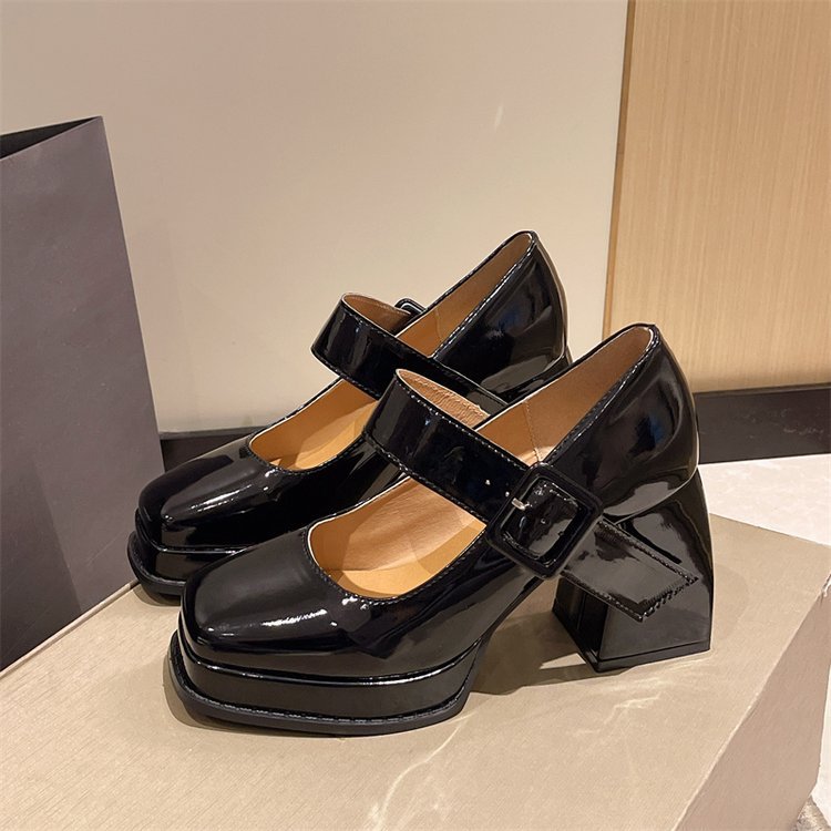 Square Chunky High Heels Shoes SE22510