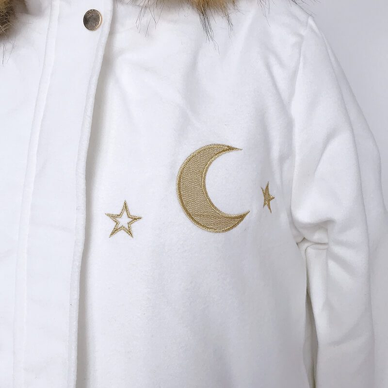 Star Moon Woolen Hooded Coat SE20765