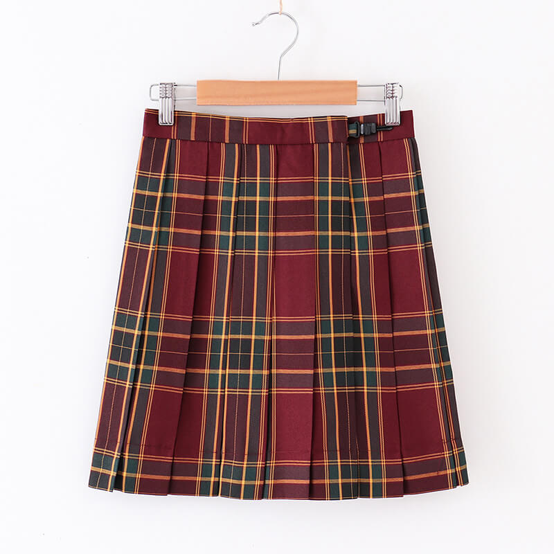 Striped Plaid Pleated Skirt SE21797