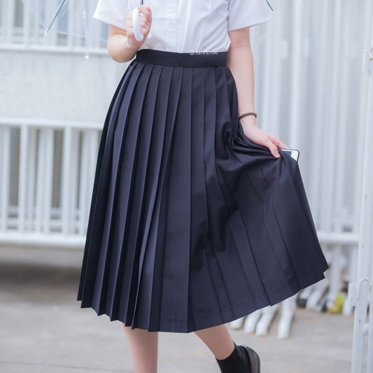 Student Pleated Long Skirt SE21452