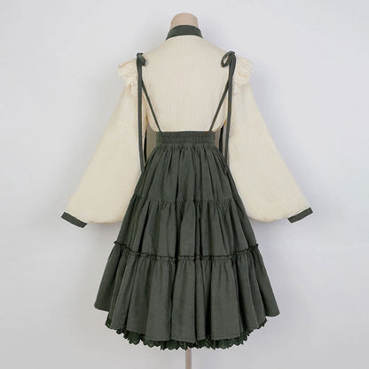 Sunflower Shirt Strap Skirt Set SE22546