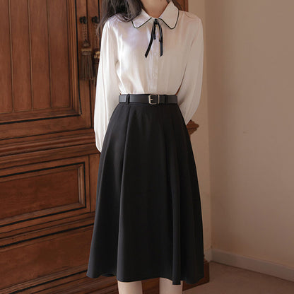 Sweet Bow Shirt Skirt Set SE22341