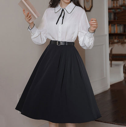 Sweet Bow Shirt Skirt Set SE22341
