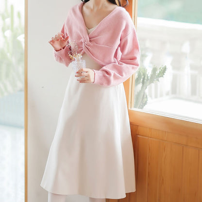 Sweet Knit Sweater Dress Set SE22470