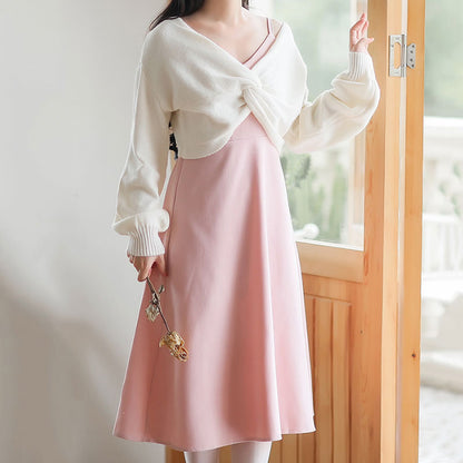 Sweet Knit Sweater Dress Set SE22470