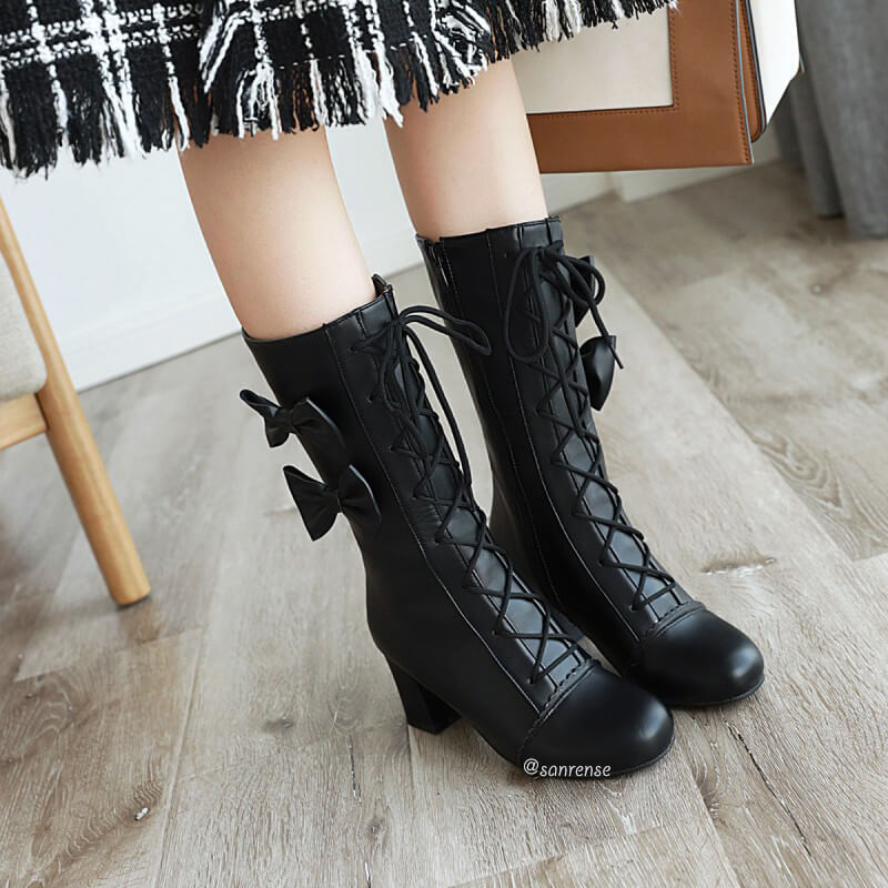Sweet Lace Bow Boots SE21103