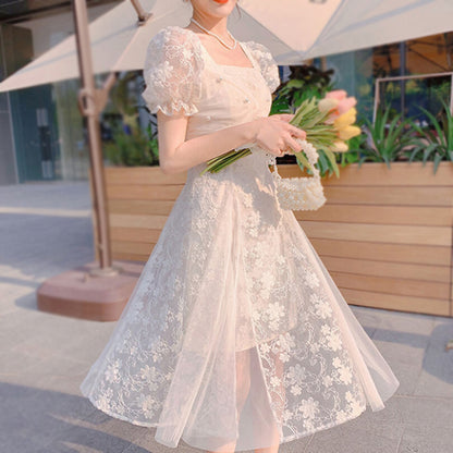 Sweet Lace Flower Dress SE21714