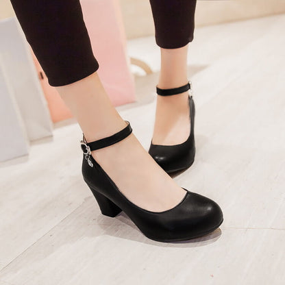 Sweet Leather Buckle Lolita Shoes SE21707