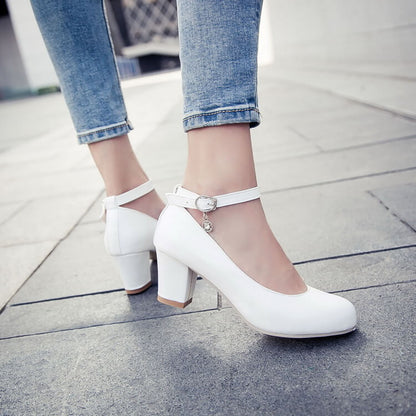 Sweet Leather Buckle Lolita Shoes SE21707