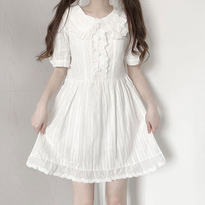 Sweet White Lace Dress SE22371