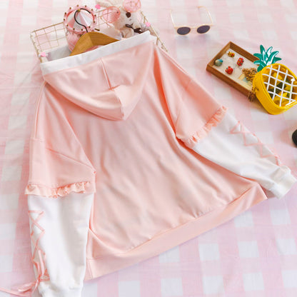 Sweet Strawberry Embroidery Hoodie SE20279