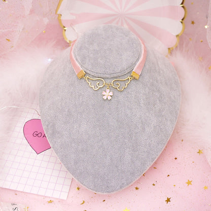Pink Wings Flower Necklace SE9909