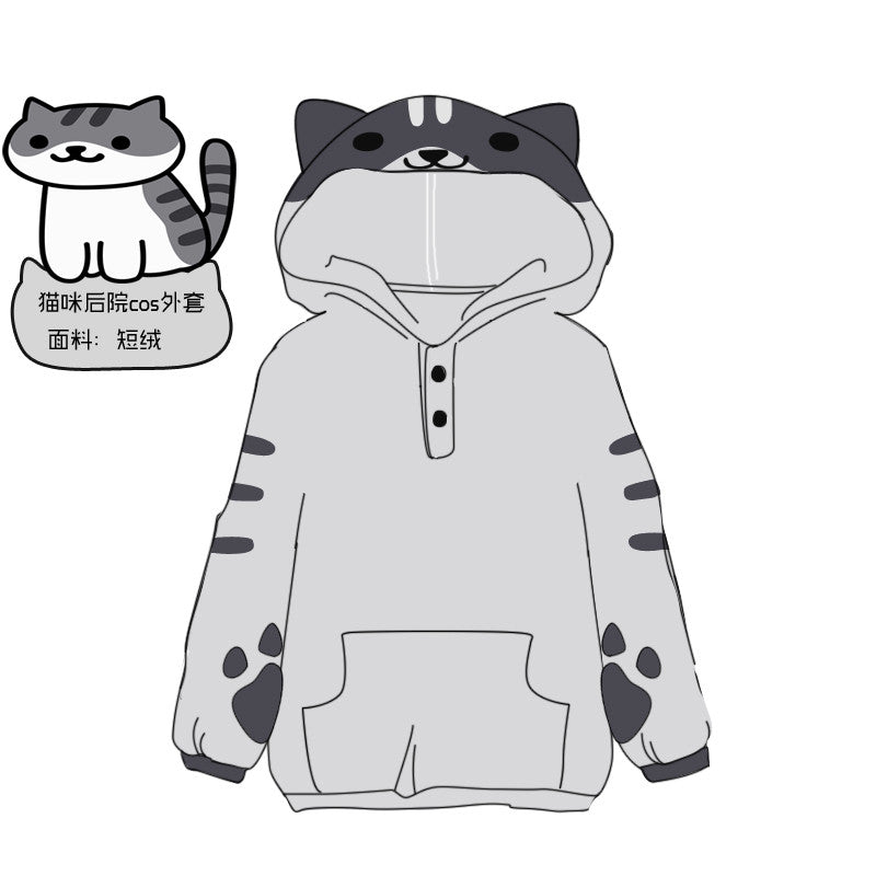 Kawaii Cats Flannel Hooded Fleece SE8857