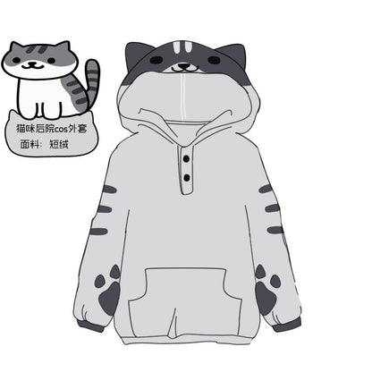 Kawaii Cats Flannel Hooded Fleece SE8857