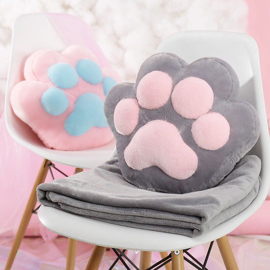 Cat Paw Pillow + Blanket SE11003