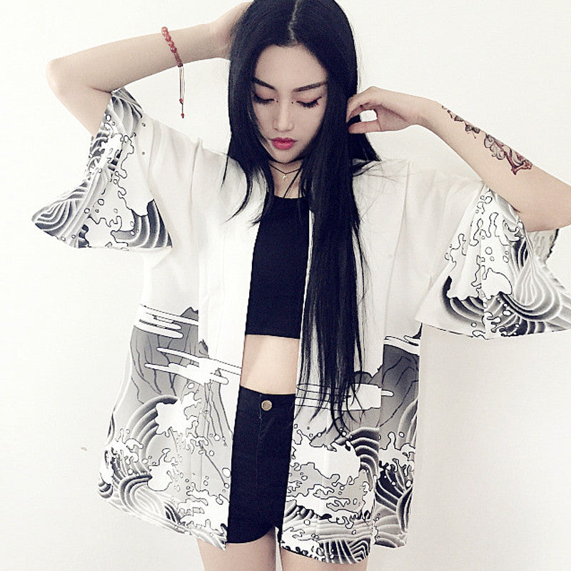 Harajuku Japanese bathrobe cardigan coat