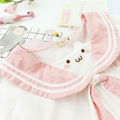 Pink Navy Rabbit Ear Dress SE11134