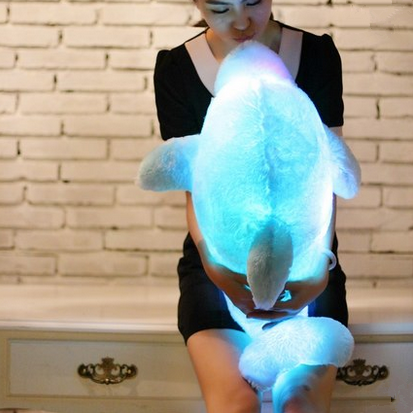 Cute kawaii cartoon dolphins luminous hold pillow