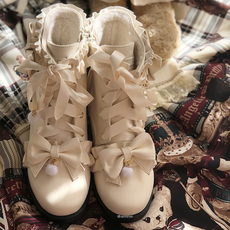 Bow Lolita Boots SE21353