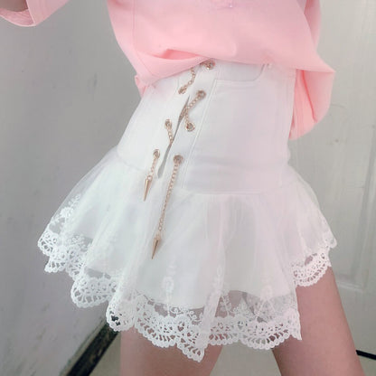 White Lace Skirt SE21203