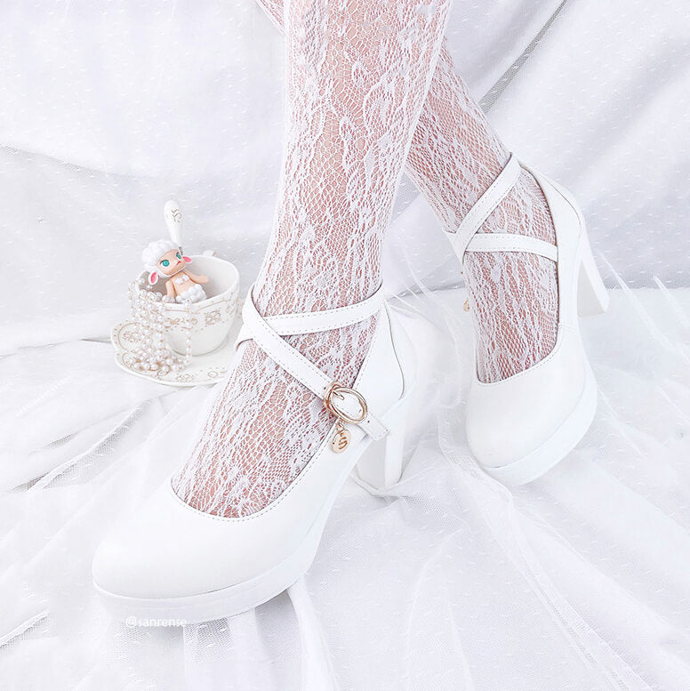 White Lolita Shoes SE21660
