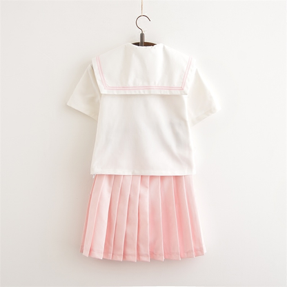 Pink JK Uniform Students Skirts Set SE11254
