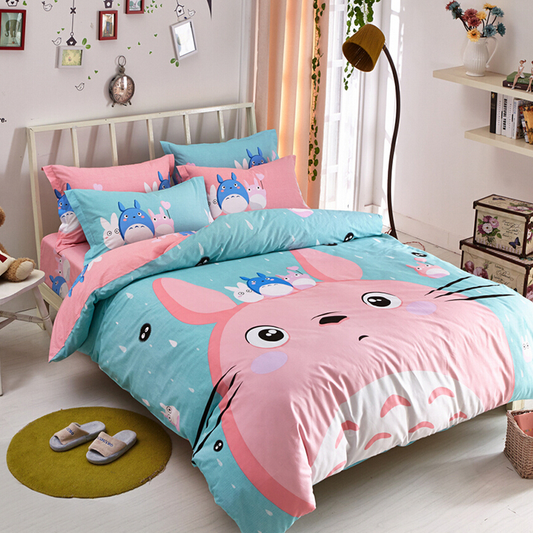Cute totoro students bed sheet set