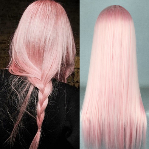 70cm Light Pink Cosplay Wig SE6470