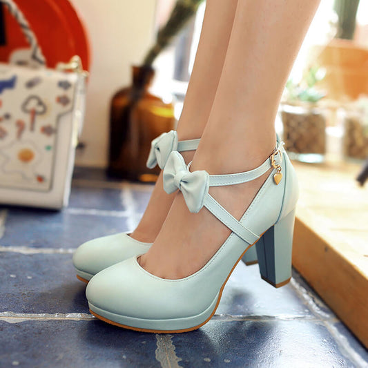 Bow High Heels Shoes SE21626