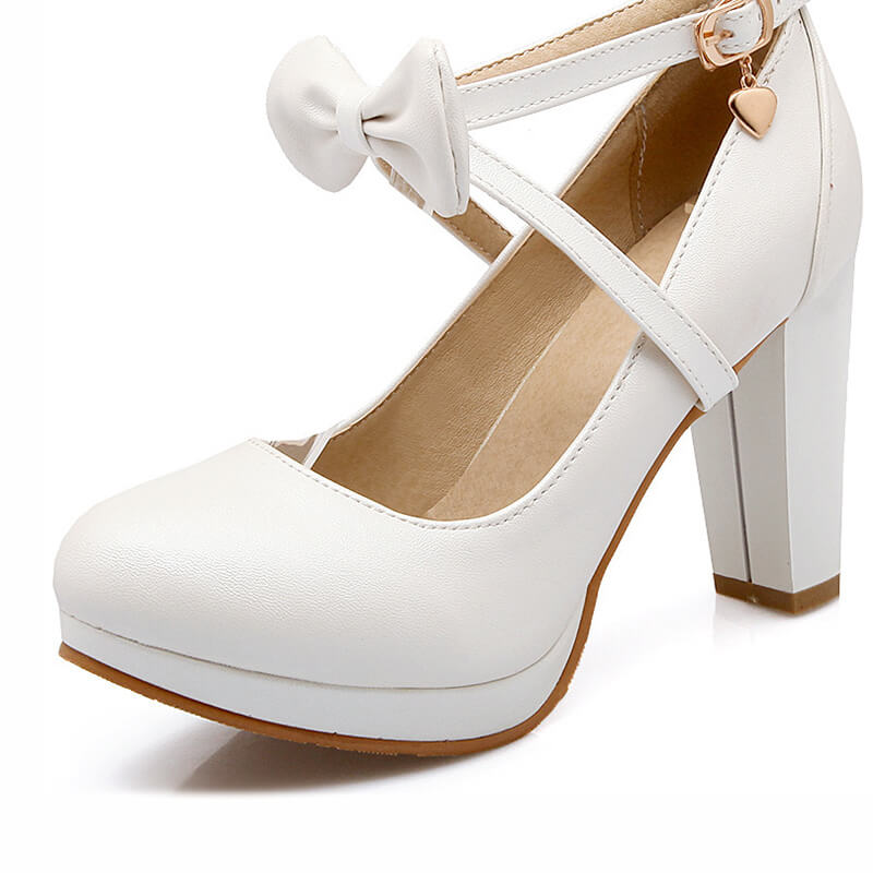 Bow High Heels Shoes SE21626