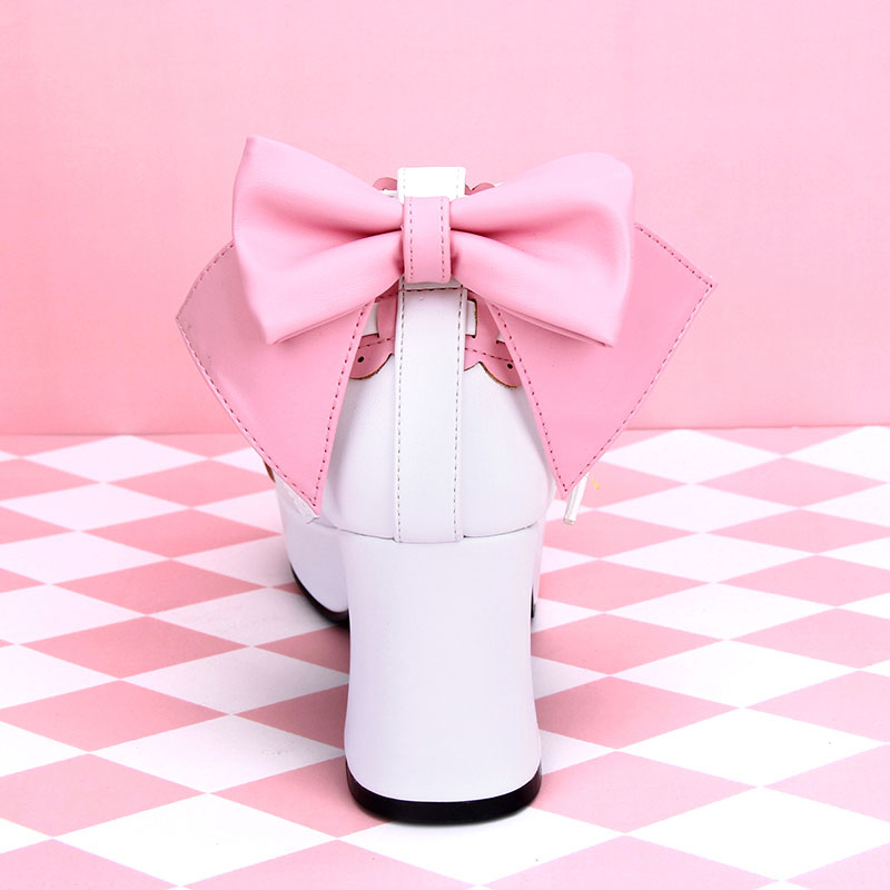 Lolita Chunky Heel Shoes with Butterfly Bow SE22632